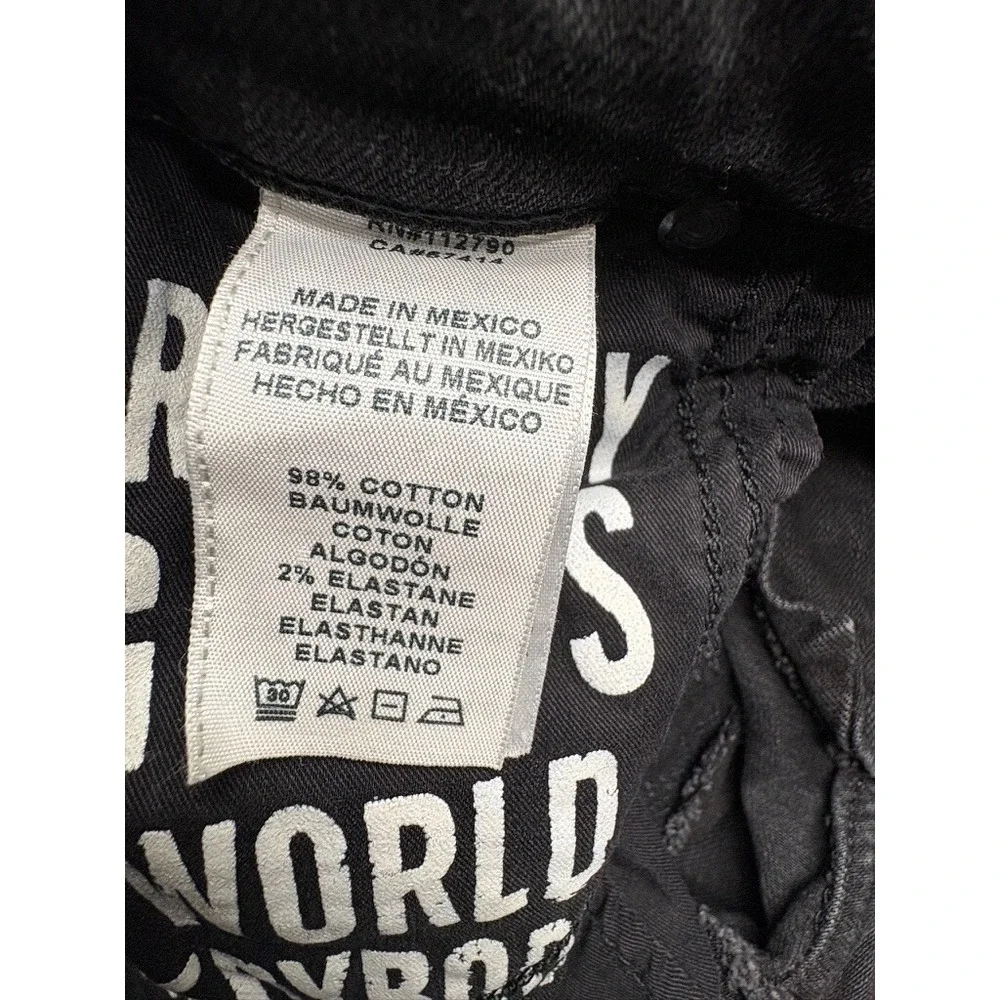 True Religion Rocco Relaxed Skinny Jeans Mens Black Measured 37x33 Distressed‎